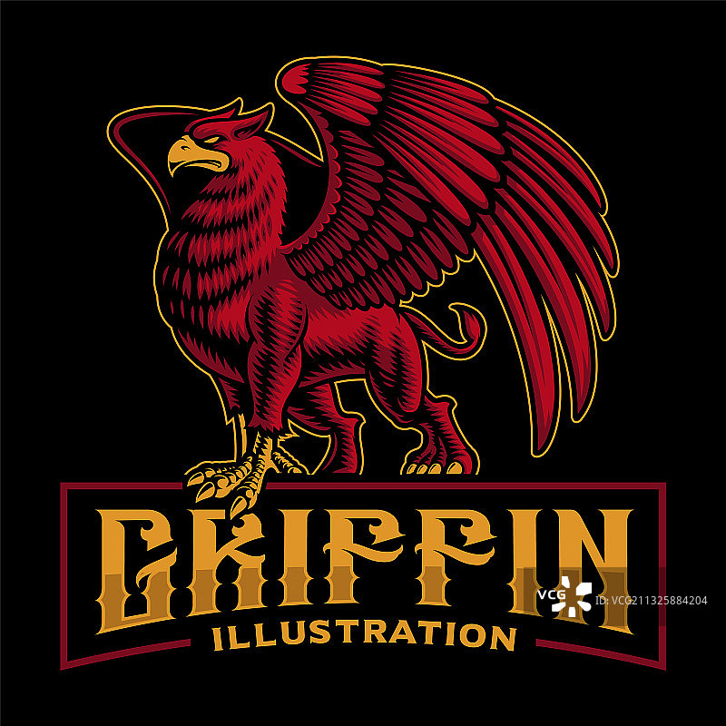 色彩缤纷的狮鹫设计图片素材