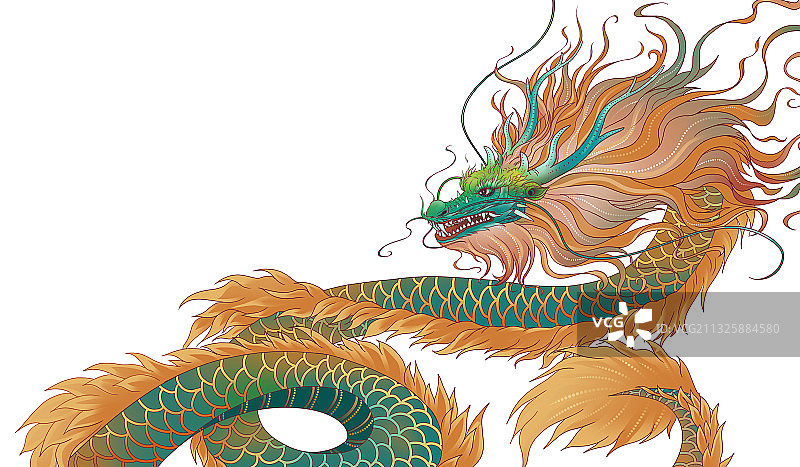 祥龙中国风古典元素国潮插画图片素材