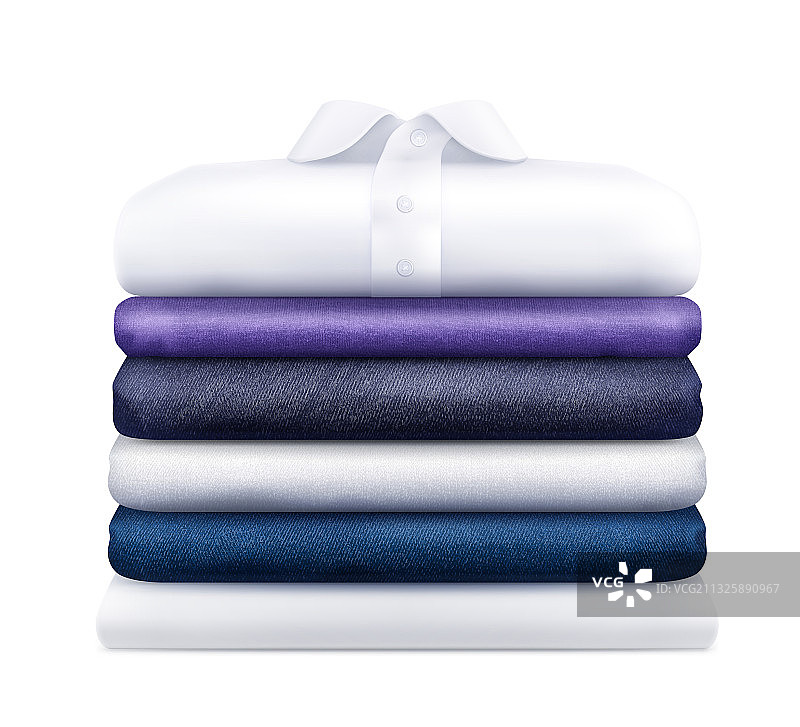堆叠的衣服逼真图片图片素材