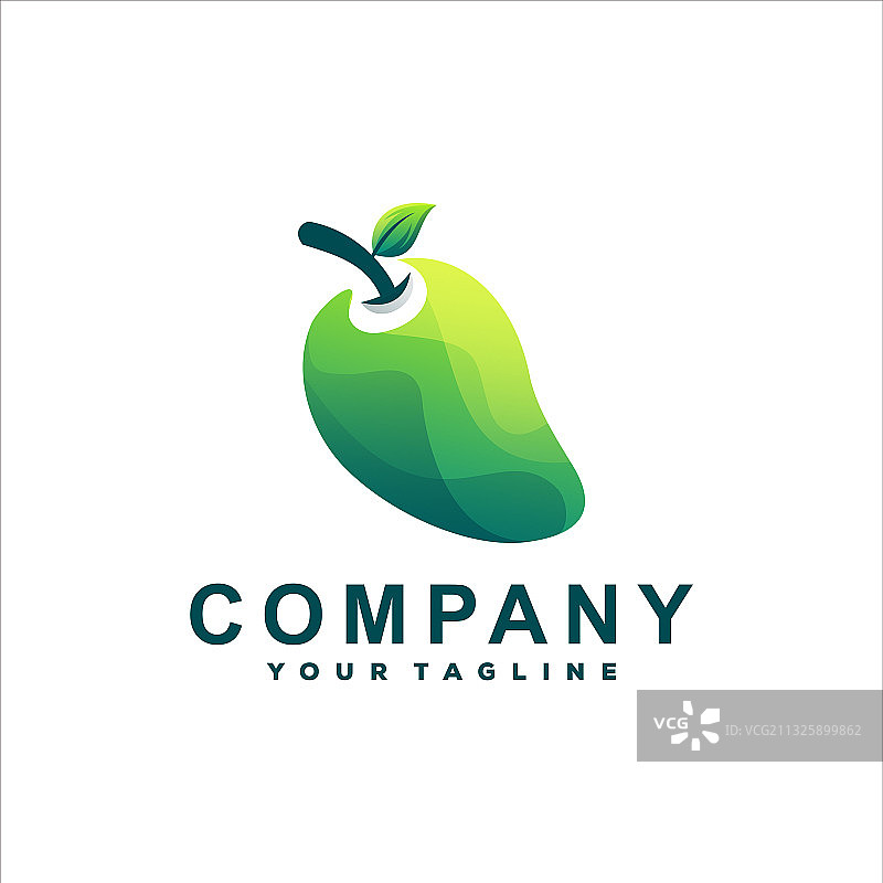芒果渐变Logo设计图片素材