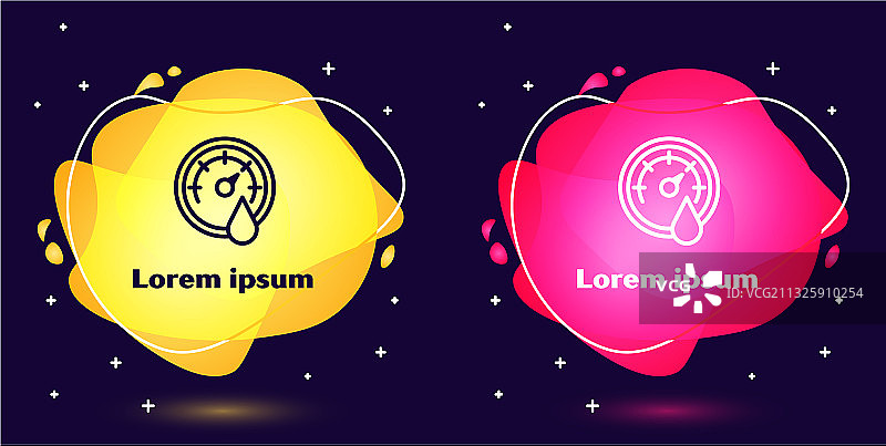 蓝色背景桑拿温度计图标图片素材