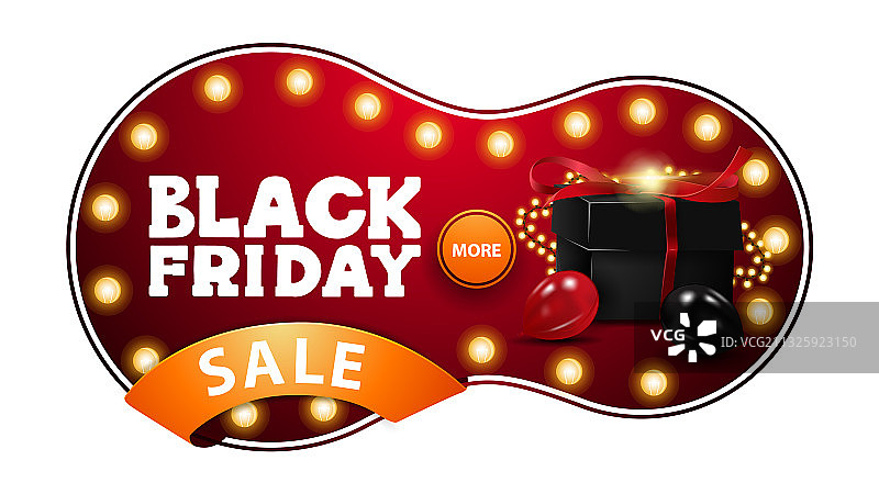 抽象风格的黑色星期五红色折扣banner图片素材