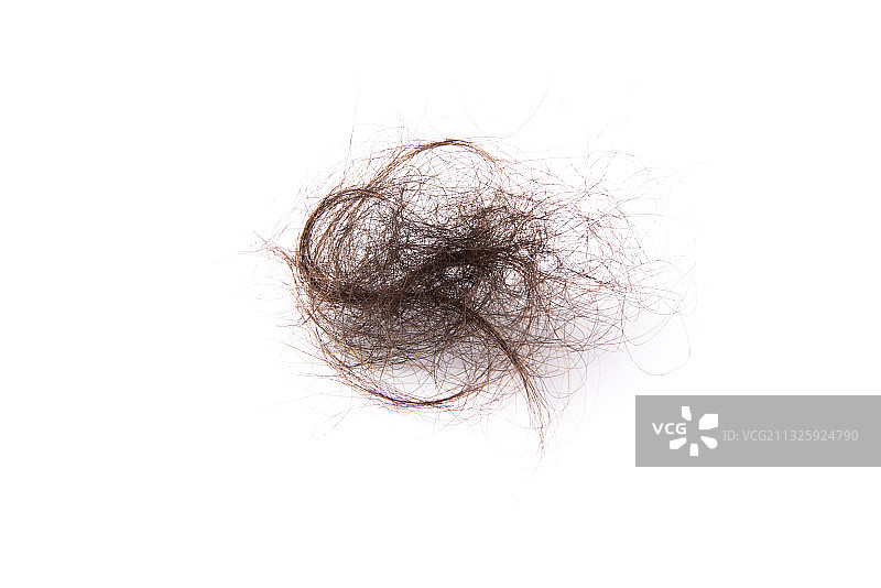 白色背景上的一束乱发图片素材