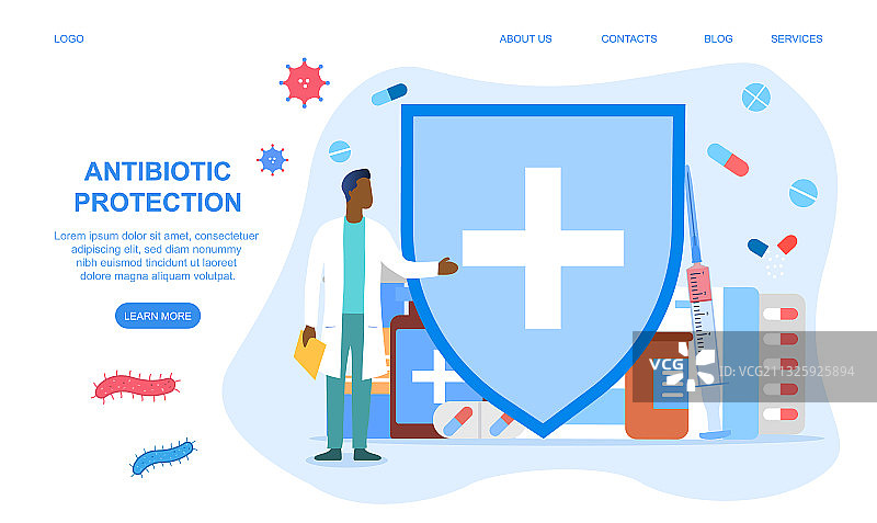 抗生素防护概念图片素材