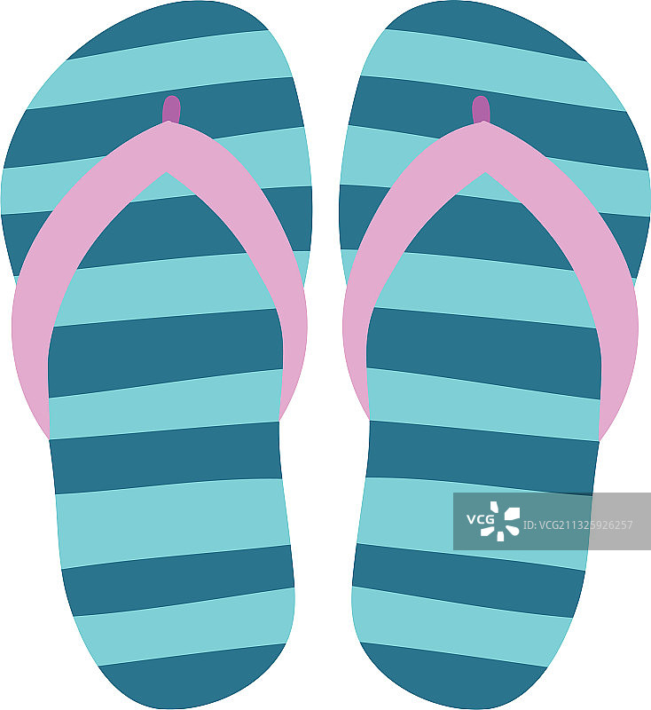 白色背景上的孤立沙滩鞋图片素材