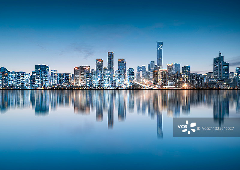 北京CBD夜景图片素材