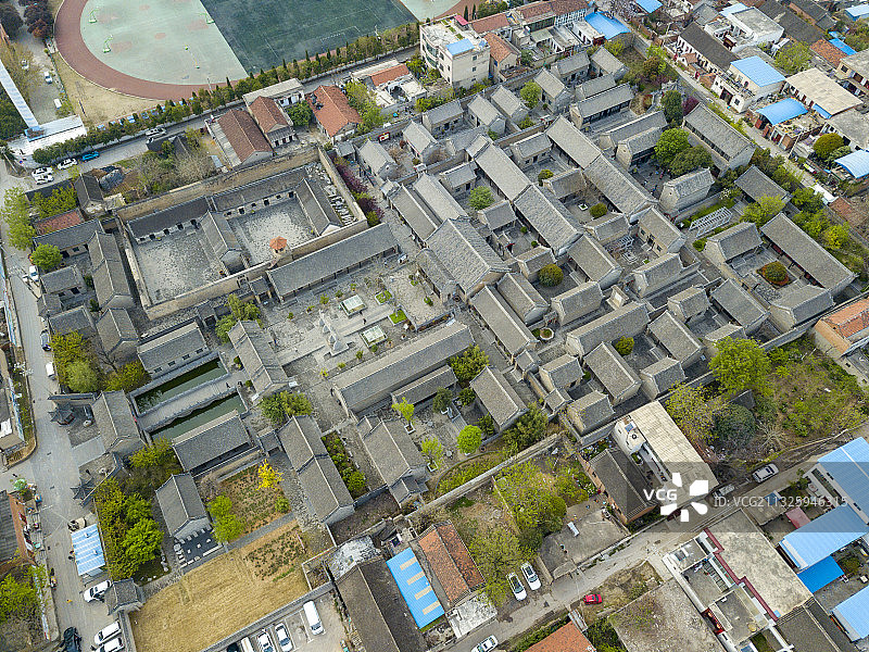 河南省郑州市新密市密县县衙航拍图片素材