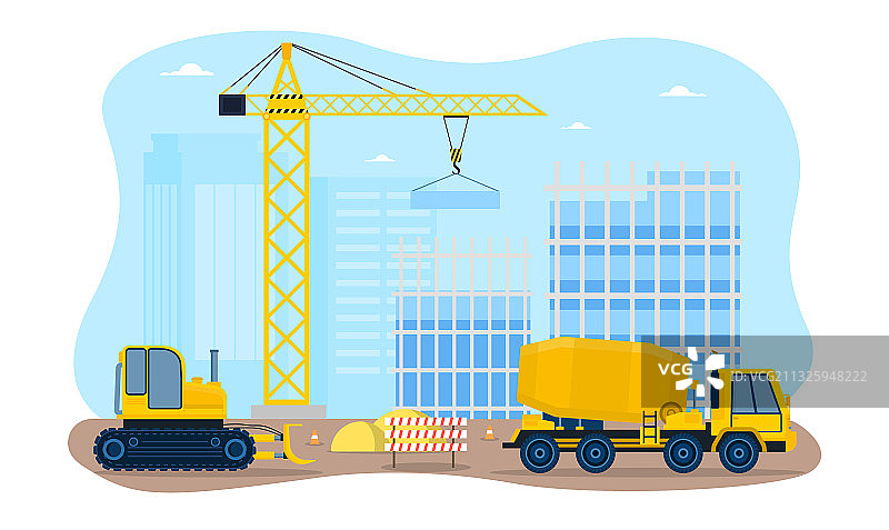 房屋建设过程图片素材