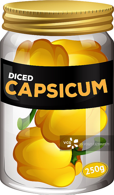 玻璃罐装的辣椒丁图片素材