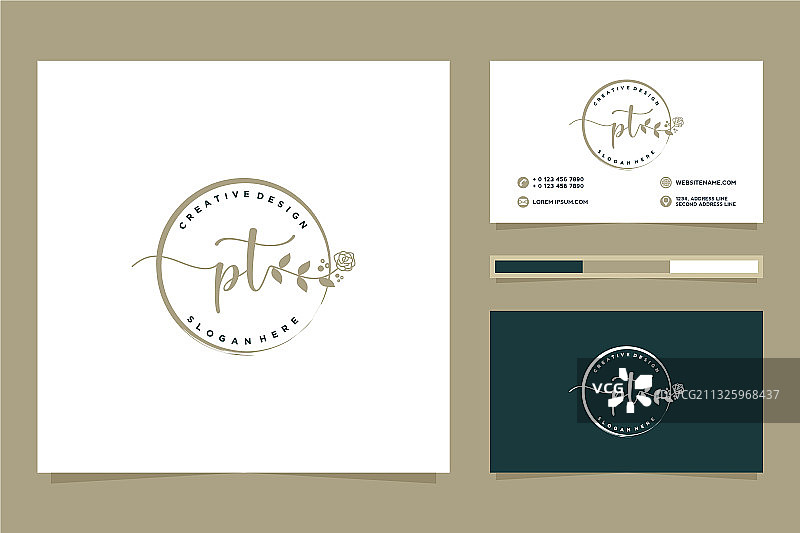 首字母PT女性化标志合集商业图片素材