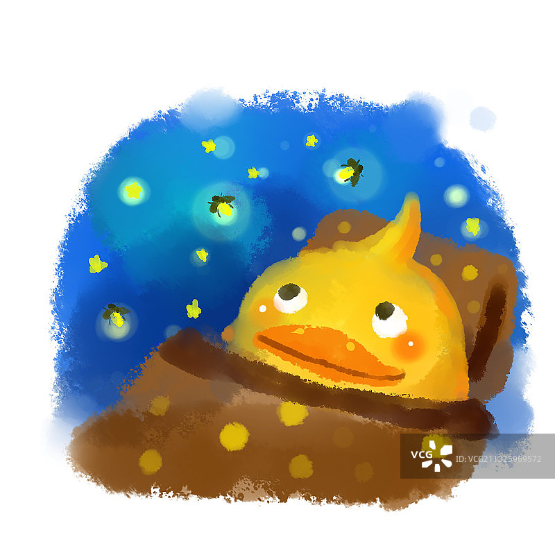 小黄鸭历险记绘本-星空图片素材
