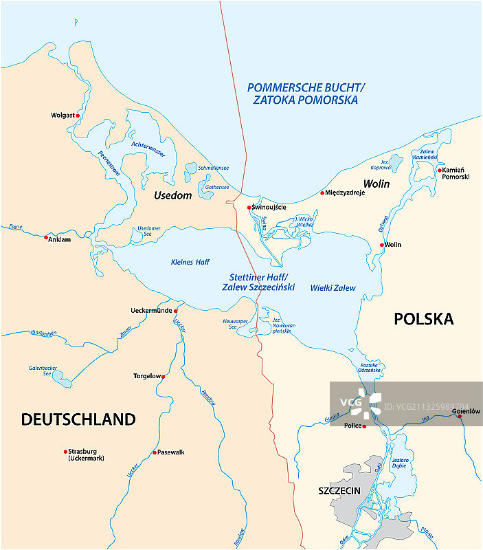 什切青潟湖地图图片素材