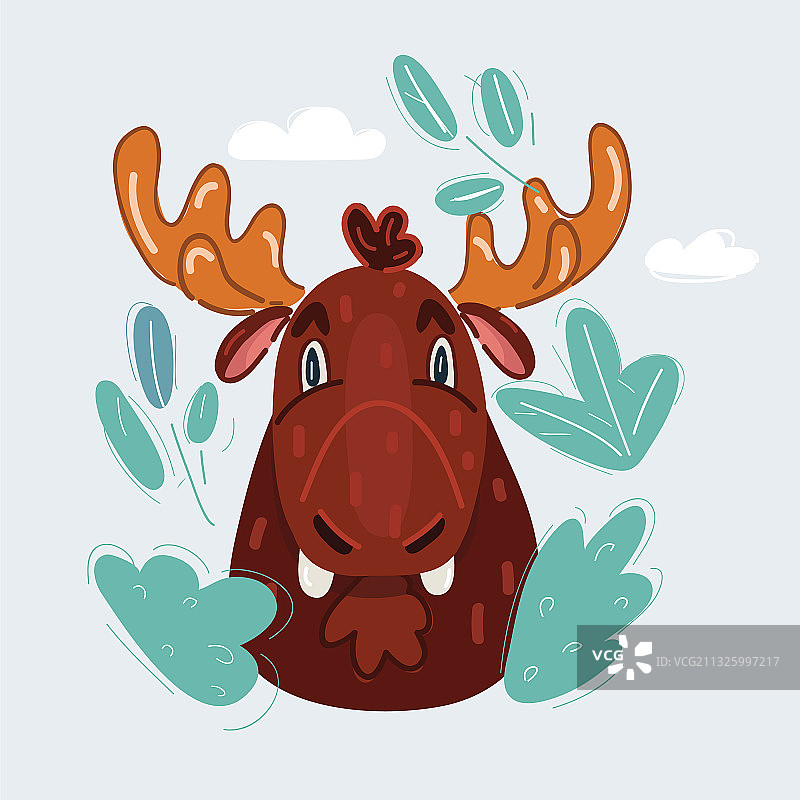 卡通驼鹿图片素材
