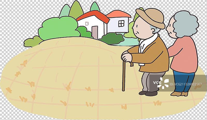 农村养老元素图片素材