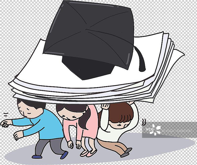 学业压力元素图片素材