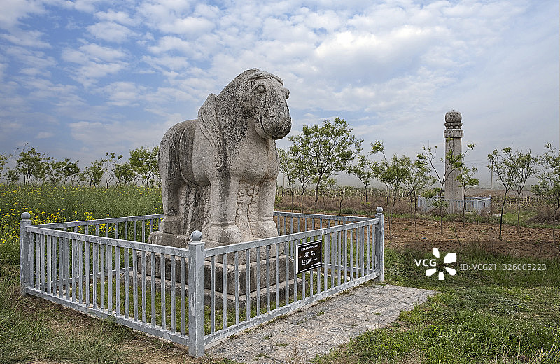 汉唐帝王陵旅游带 石雕石刻 唐贞陵 咸阳图片素材