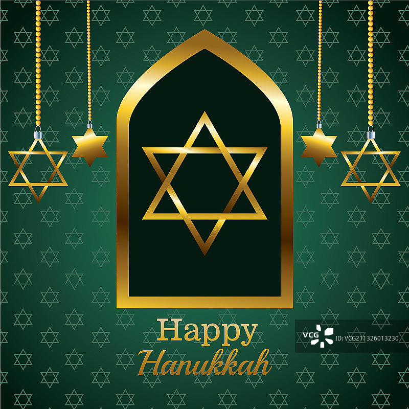 金色星星光明节快乐庆祝卡片图片素材