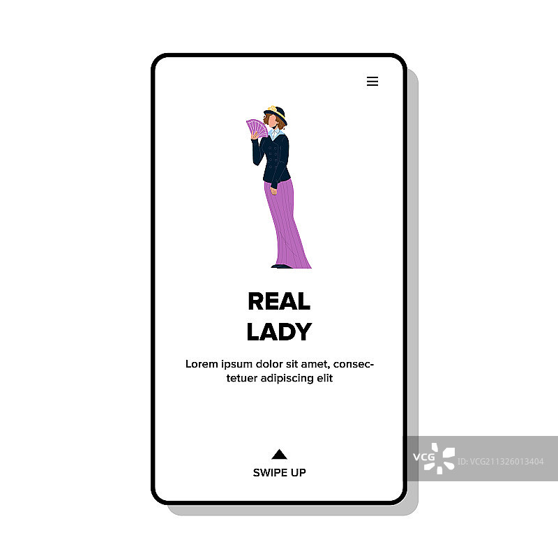 身着复古服装的女人图片素材