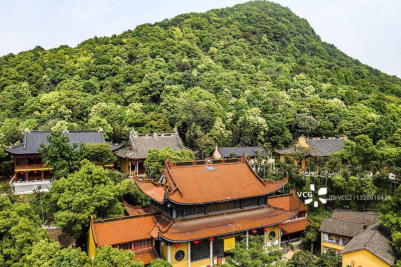 杭州临平区塘栖镇超山青莲寺图片素材
