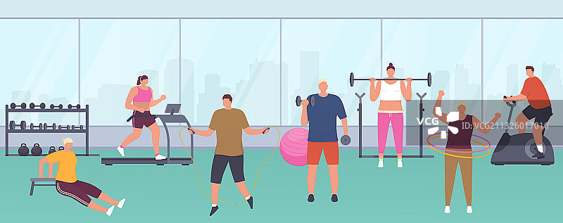 带全景窗户的现代体育馆图片素材