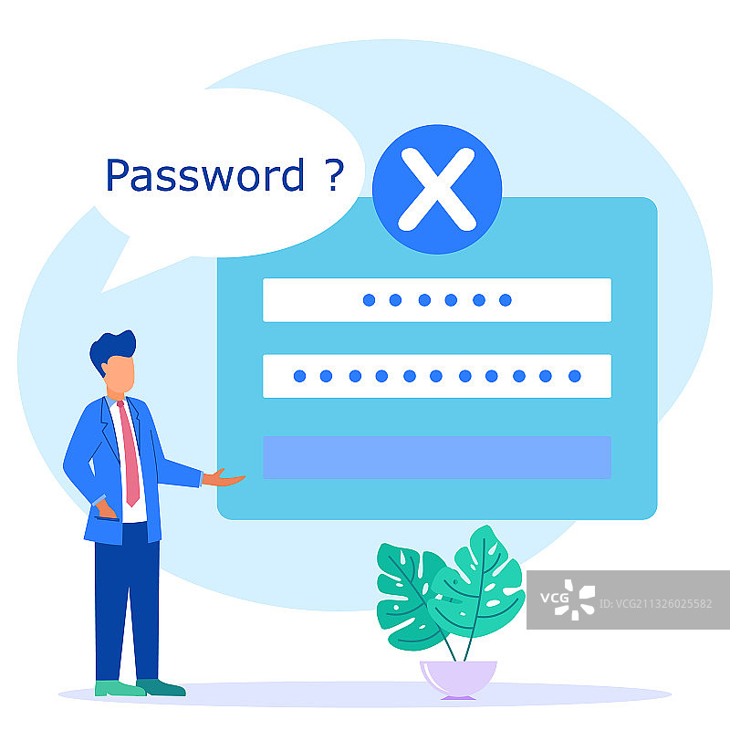 卡通人物密码设计图片素材