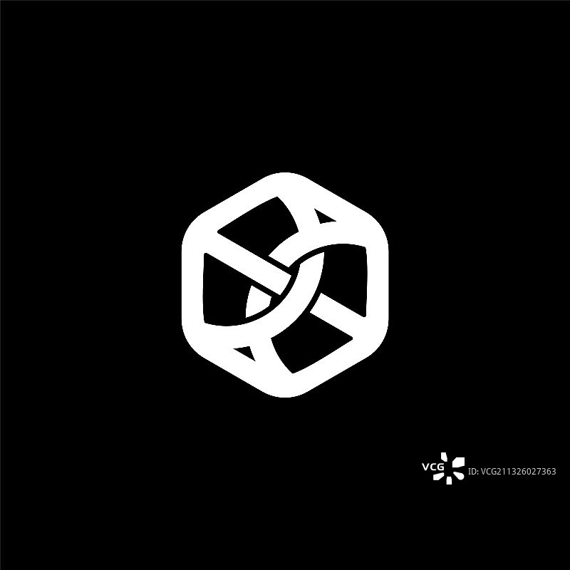 链接的六边形电线设计符号logo图片素材