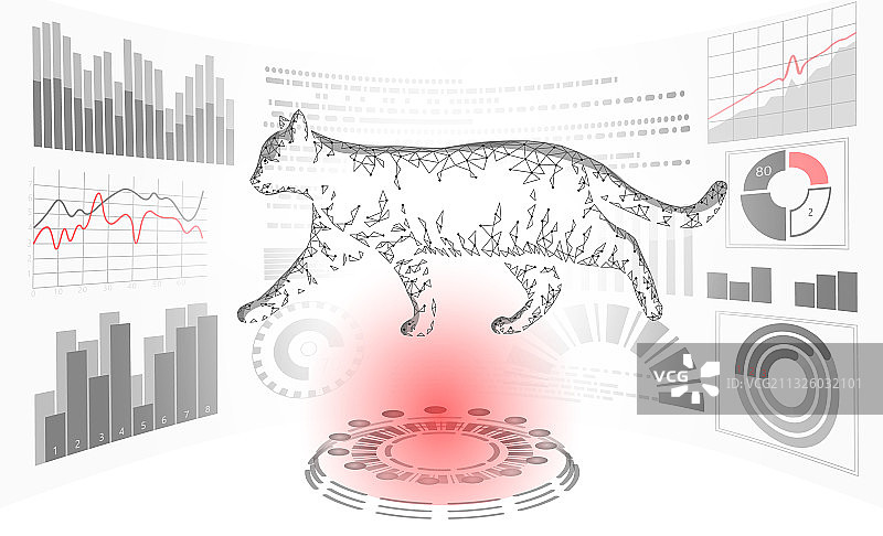 猫剪影宠物诊所banner模板图片素材