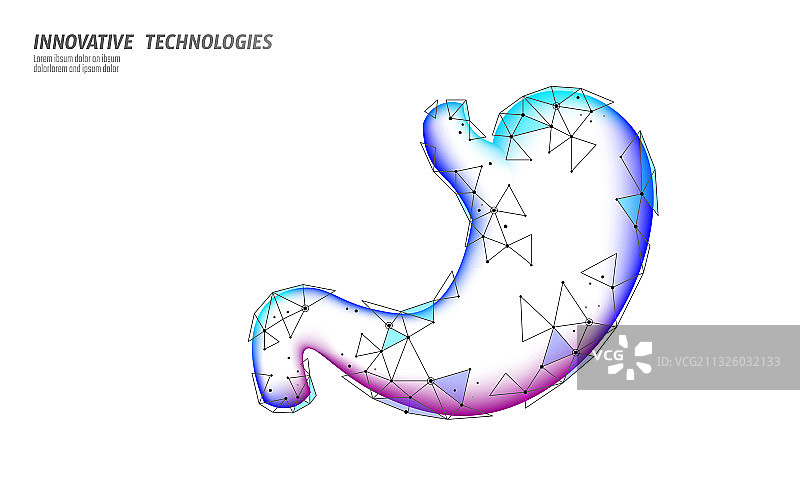 人类健康胃部恢复系统医学图片素材