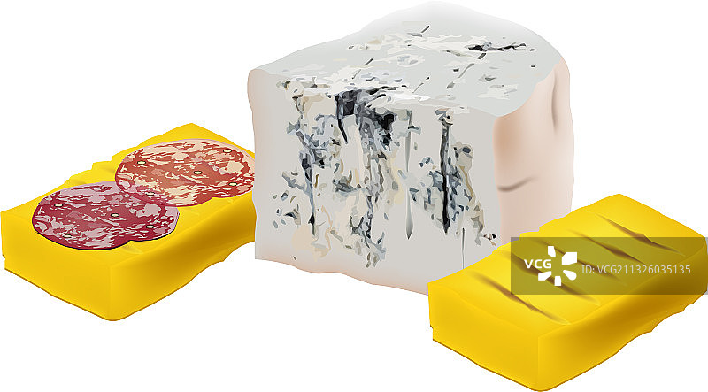 意大利蓝纹奶酪和玉米粥图片素材