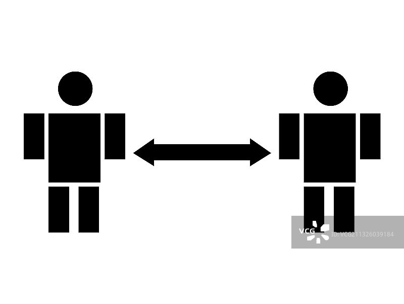 人与人之间保持社交距离图片素材