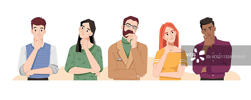 困惑的人思考图片素材