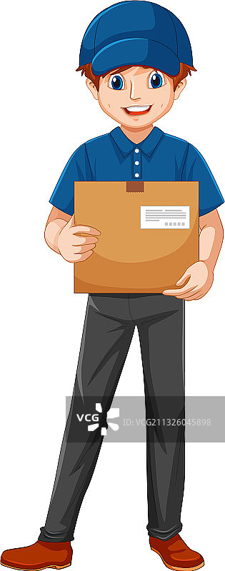 身穿制服的送货员图片素材