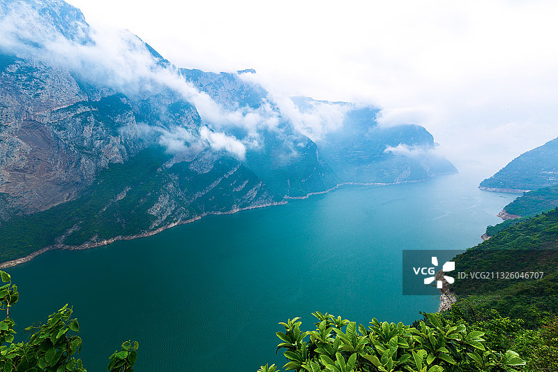 烟雨西陵峡图片素材