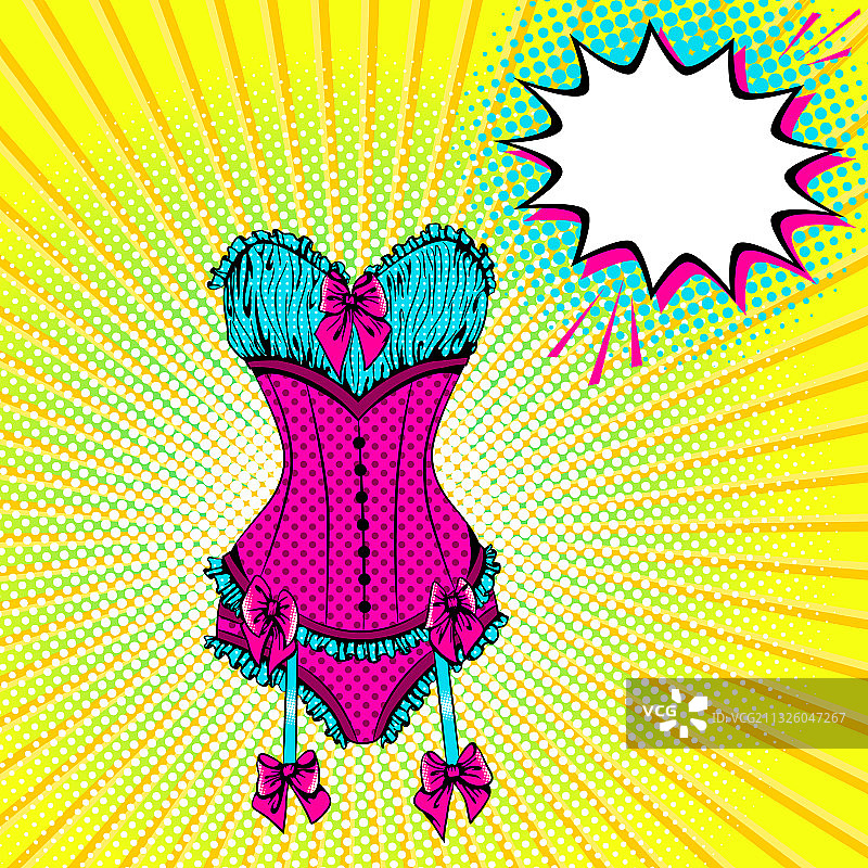 波普艺术紧身胸衣图片素材