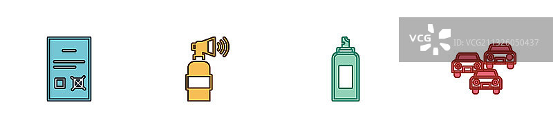 民意调查文件气喇叭喷漆罐图片素材