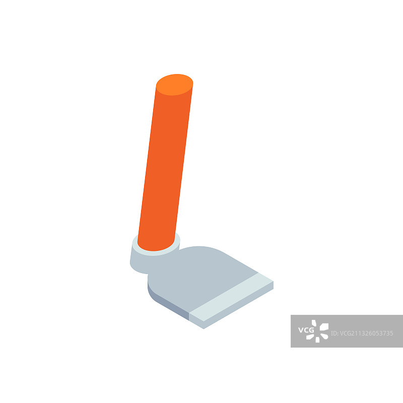 锄头图标，白色背景上隔离图片素材