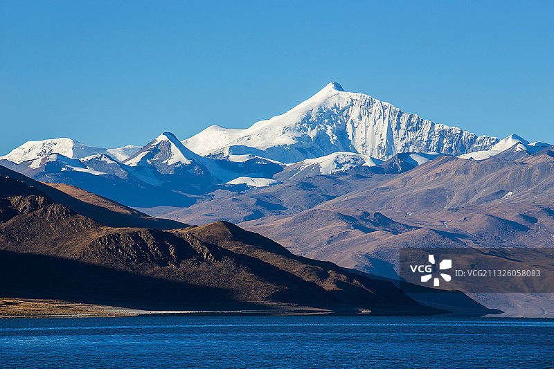 西藏羊湖卡若拉冰川图片素材