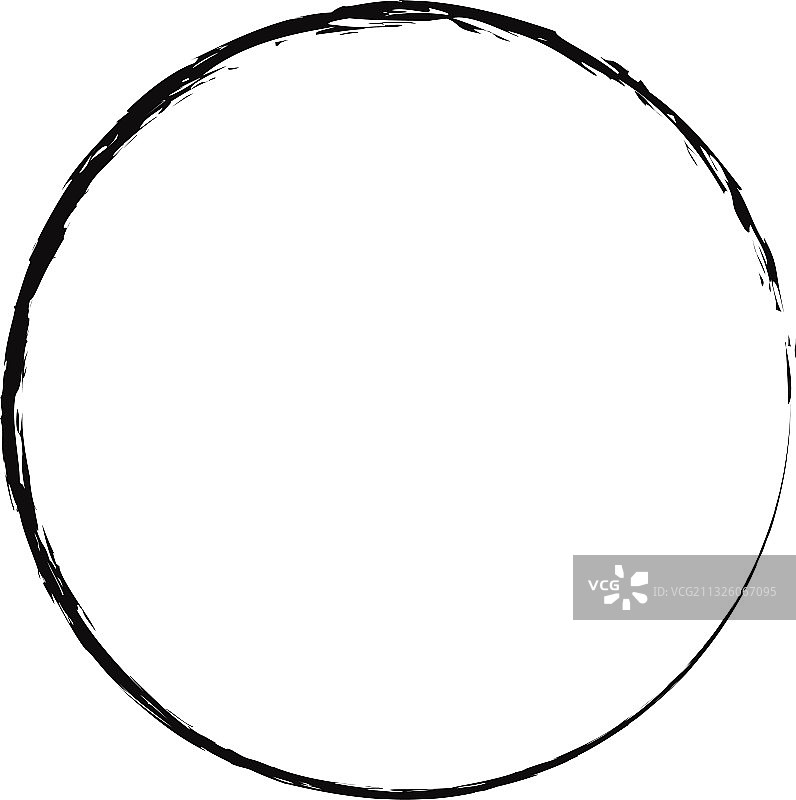 破旧的笔刷圆形笔触图片素材