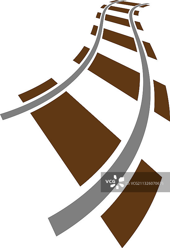 铁路列车轨道轮廓剪影图片素材