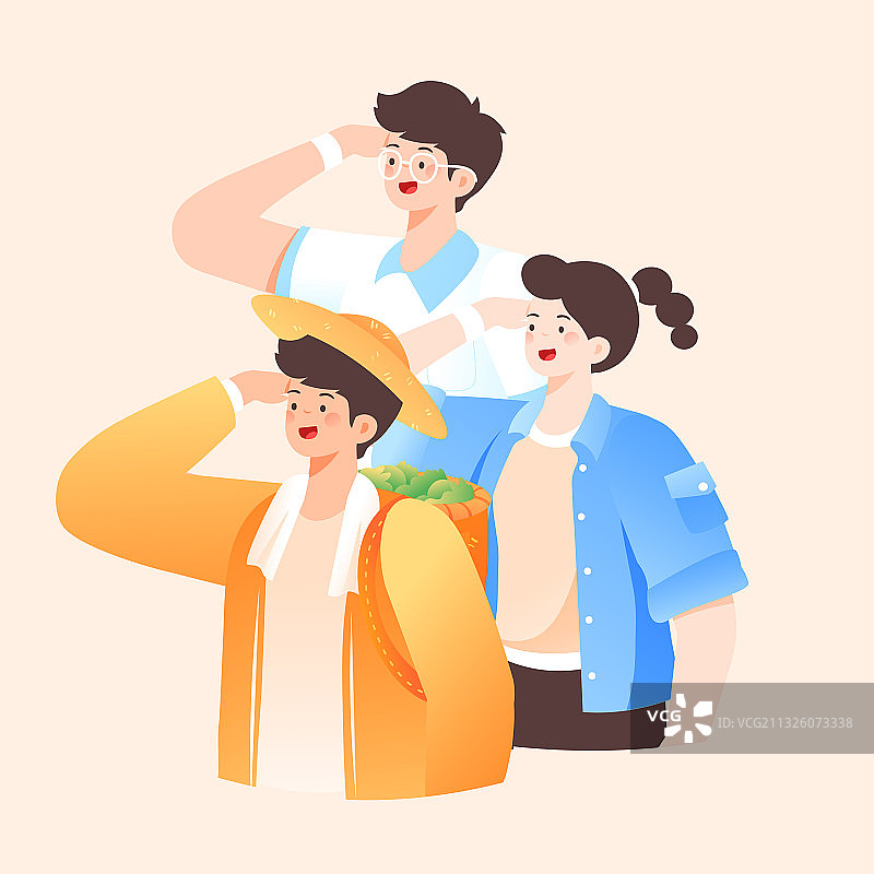 卡通劳动节矢量插画图片素材