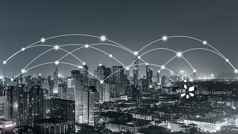 南京城市大数据概念图片素材