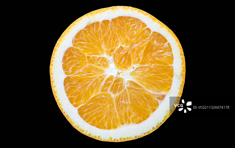 切开的橙子特写图片素材