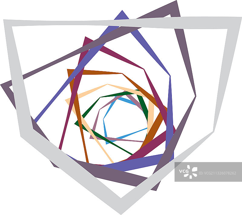 螺旋旋流单元集抽象图片素材