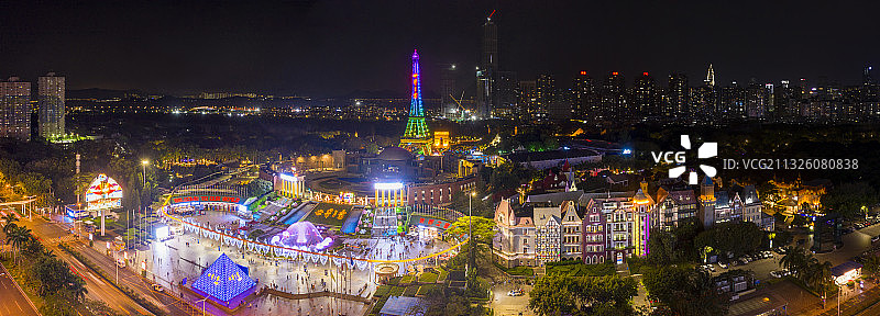 中国广东深圳世界之窗美丽夜景图片素材