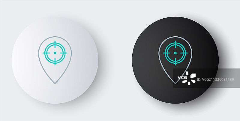 灰色背景上的线条狩猎场所图标图片素材