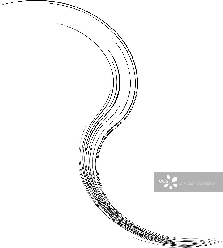 有机杂草般的弯曲线条图片素材