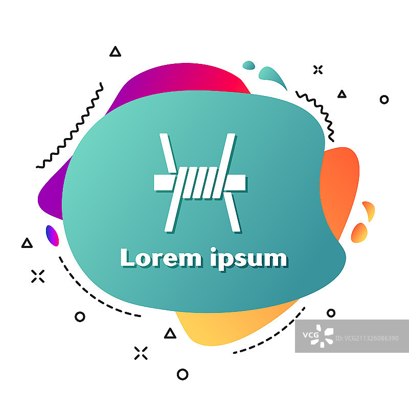 白色带刺铁丝网图标白色背景图片素材