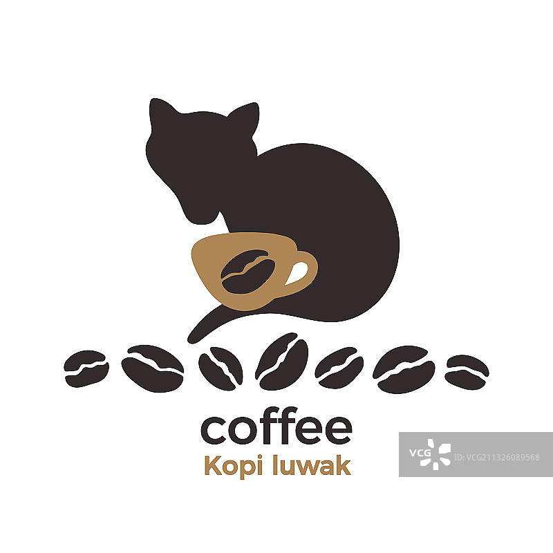 麝香猫咖啡豆套装图片素材