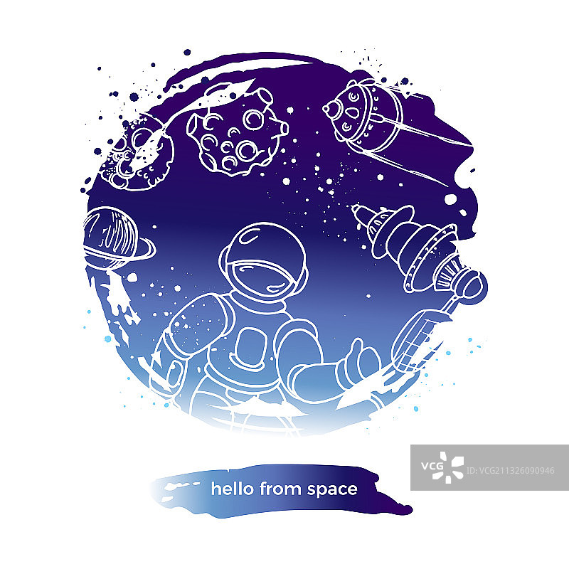 来自太空的未来艺术符号设计图片素材