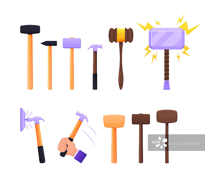木柄金属锤子工具图片素材